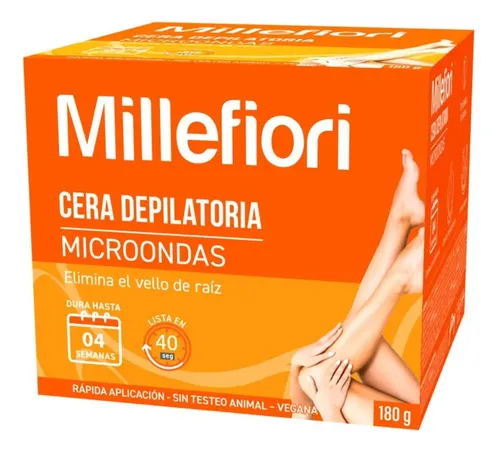 Cera Depilatoria para microondas Millefiori extracto manteca de karite