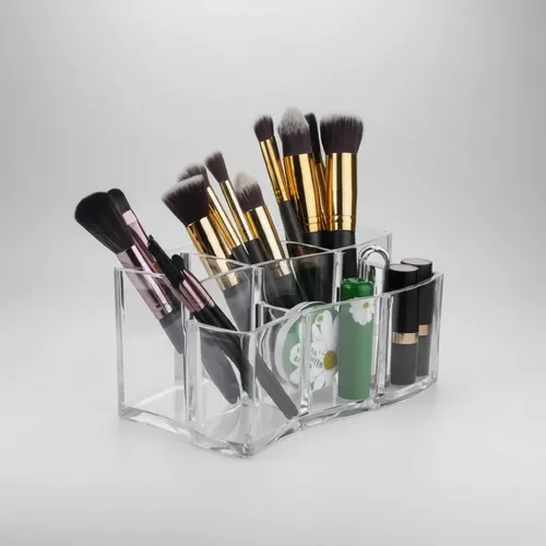 Organizador Acrílico 19x10x9 Maquillaje Brochas Deconamor