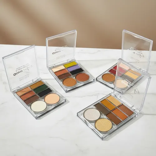 Caja X 24 Paletas Sombras Ojos Brillantes Glow Vibes Skora