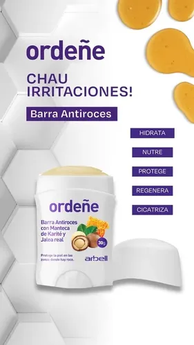 Barra Anti Roces Previene Irritacion Arbell Ordeñe