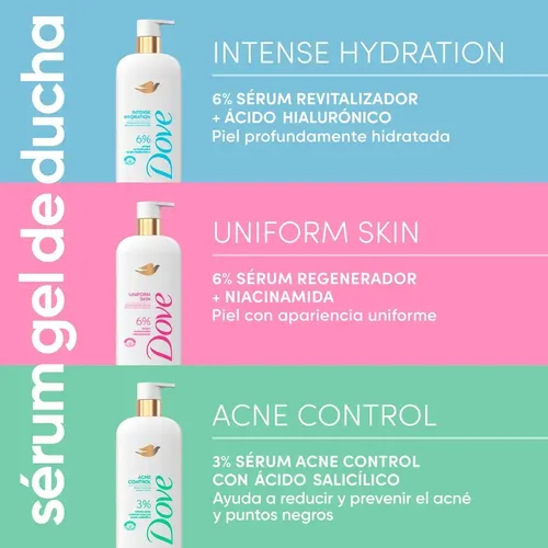 Serum Gel De Ducha Dove Uniform Skin 300ml