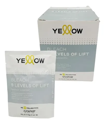 Polvo Decolorante Yellow Alfaparf 9 Tonos Caja (x12u) De 50g