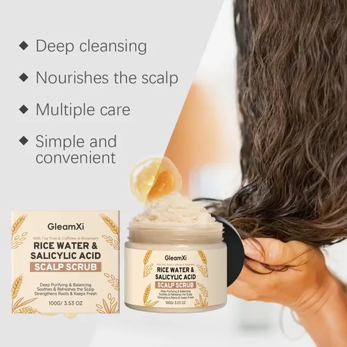 El Exfoliante Para Cuero Cabelludo Gleamxi Hidrata Profundam 100g