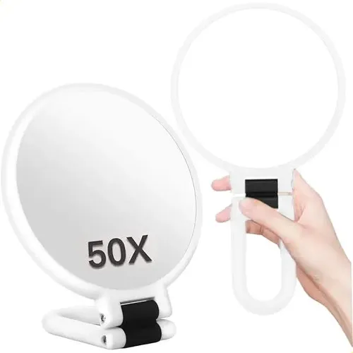 Espejo Con Aumento De 50x, Espejo De Maquillaje Con Aumento