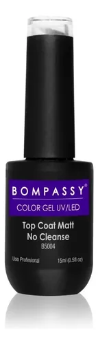 Bompassy Gel Color Uv/led Cabina 15ml Color Top Coat Matt No Cleanse