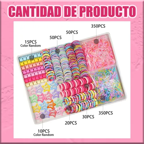X 875pcs Mini Ligas Elásticas Para Cabello Dama Accesorios T