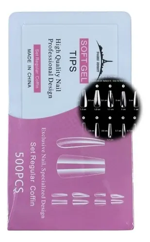 Kit Soft Gel 500 Tips Paris Night + Base Kapping 10ml + Lima