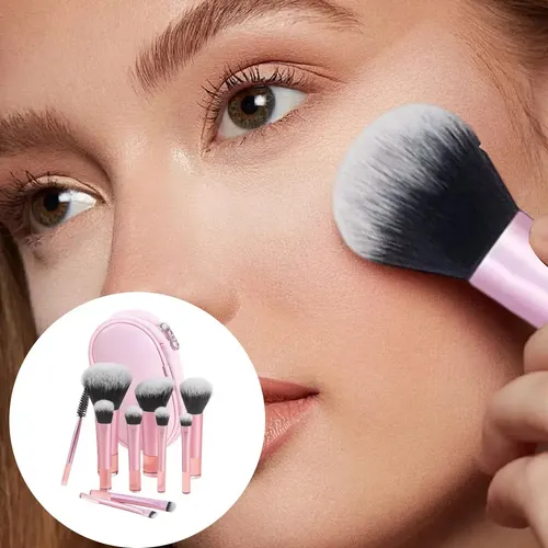 / Juego De Brochas De Maquillaje De Viaje, 10 Piezas – K