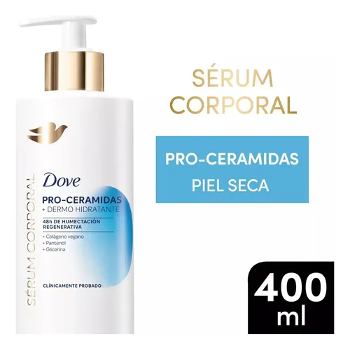 Dove Sérum Corporal Pro-Ceramidas Dermo Hidratante, Recupera Suavidad e Hidratación al Primer Uso, Piel Seca, 400ml
