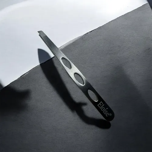 Pinza Para Depilar Eloise Acero Inox 8cm Plateada Cejas