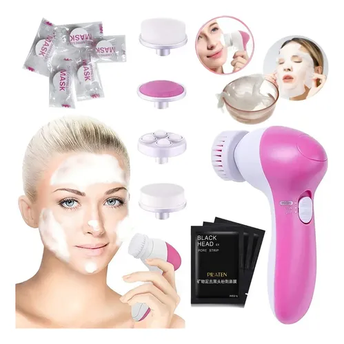 Set De Cuidado Facial Cepillo Electrónico Exfoliante Masajes