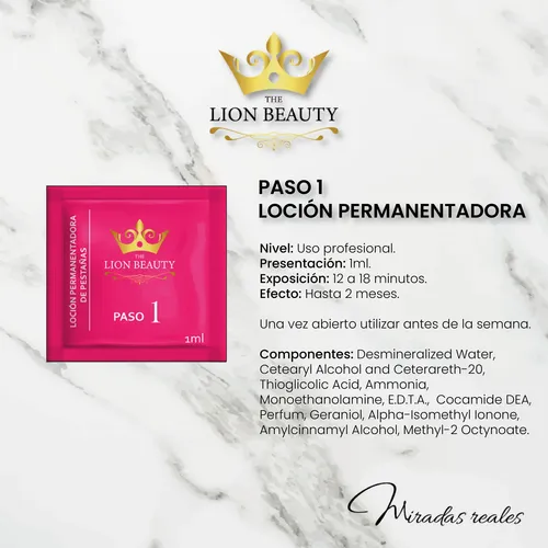 Lifting De Pestañas The Lion Beauty- Paso 1 Y 2 Individuales