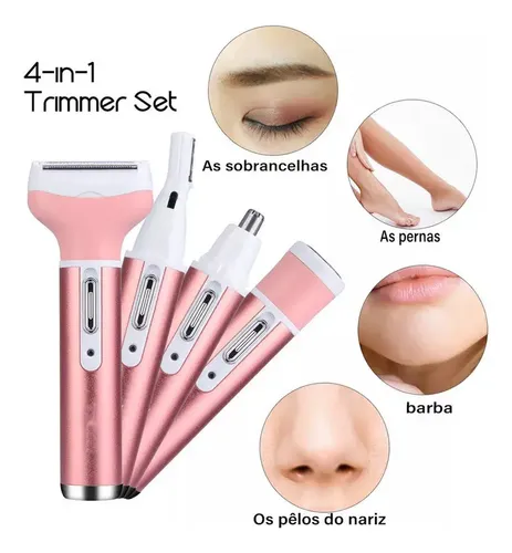Nuevo Depiladora Facial Y Corporal Femenina 4 En 1 Usb