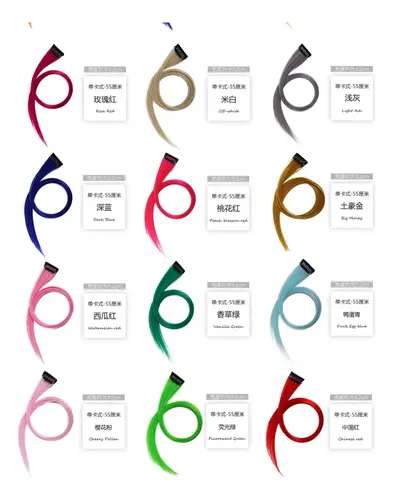 Pelucas Sintéticas Con Clip For Extensiones De Cabello Colo