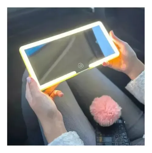 Espejo Con Luz Para El Parasol Del Auto Con 3 Modos De Luz