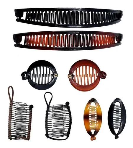 8 Pinzas Grandes Para Cabello Tipo Banana