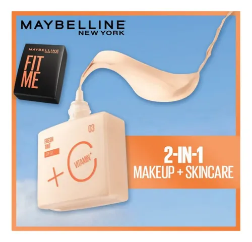 Maybelline Base Fit Me Fresh Tint Con Vitamina C Y Fps 50 Tono 5.6