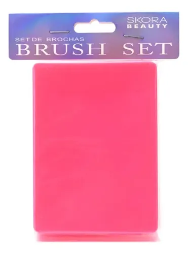 Set Mini Brochas X5 Maquillaje Estuche Skora Espejo Portatil
