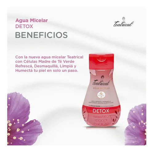 Teatrical Agua Micelar Detox 600 Ml