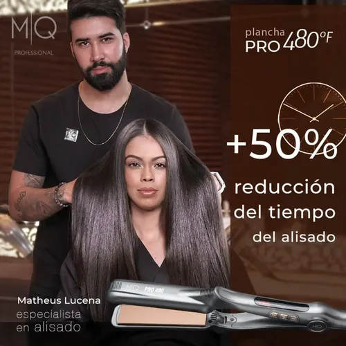 Planchita de pelo MQ Professional Hair Styling 480 Pro Titanium Titanium gris