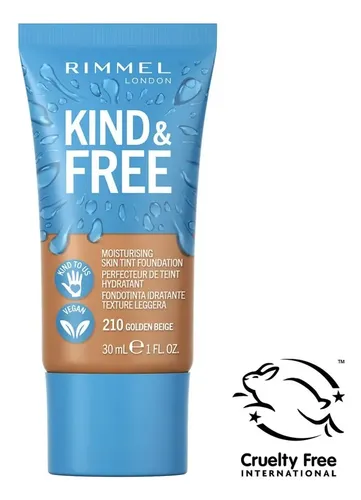 Base de maquillaje en liquido Rimmel Kind & Free Kind & Free Kind & Free tono 210 golden beige – 30mL