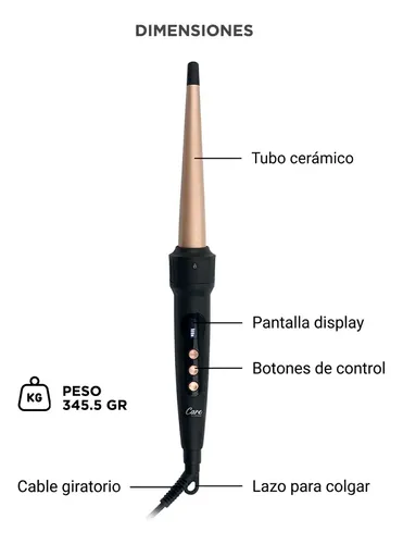 Buclera De Pelo Rizador Gadnic Con Ajuste De Temperatura