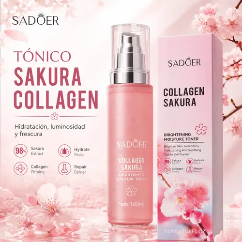 Set Skincare Sakura Colágeno Niacinamida Tónico Contorno