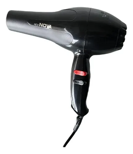 Secador De Pelo Profesional Con 2 Niveles De Calor Color Negro