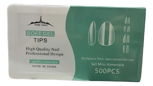 Tips Para Soft Gel Y Press On Nails Paris Night X500 Mini