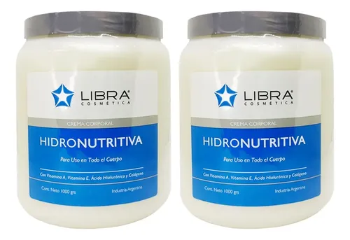 2 Crema Hidronutritiva Regeneradora 1000gr – Libra Cosmetica Fragancia Suave