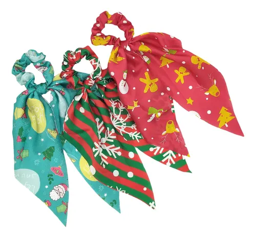 3 Piezas Diadema De Pelo Con Patrón Navideño