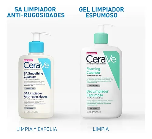 Cerave Gel Limpiador Espumoso Piel Mixta X473ml Momento de aplicación Día/Noche Tipo de piel Normal a grasa