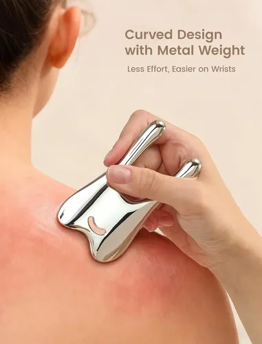 Herramienta Gua Sha Facial De Acero Plata Para Masajes