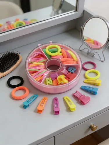 Set Colitas Y Broches Para El Pelo- Infantil-souvenir Donuts