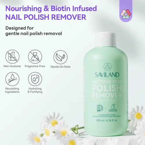 Removedor De Uñas Sin Acetona Saviland 200 Ml