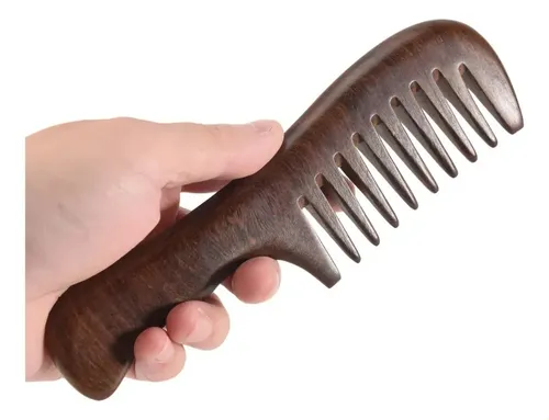 Dk Peine De Dientes Anchos De Sándalo Para Cabello Rizado Y