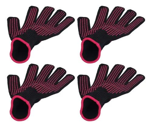 Guantes Resistentes Al Calor, 4 Piezas, Alta Temperatura