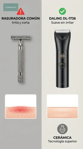 Corta Pelo Corporal Mini Recargable Daling Waterproof Negro