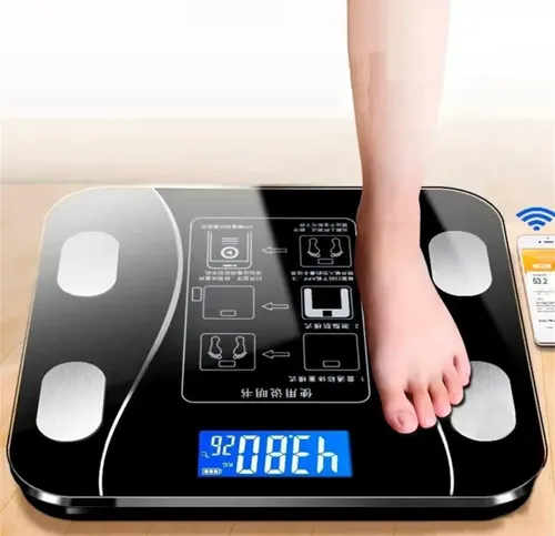Balanza De Baño Bluetooth Familiar Ultra Slim 180kg A Pila