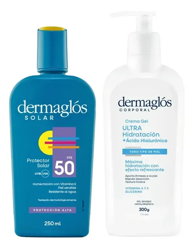 Dermaglós Combo Hidratación Y Protección Solar Corporal