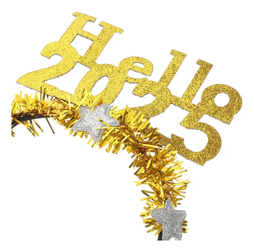 2pcs Diadema De Año Nuevo Para Mujeres Fiesta 2025