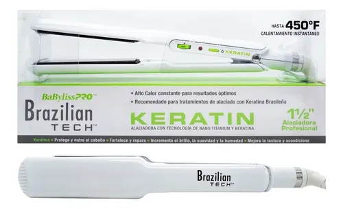Plancha Pelo Alisado Keratina Babyliss Brazilian Tech 450f