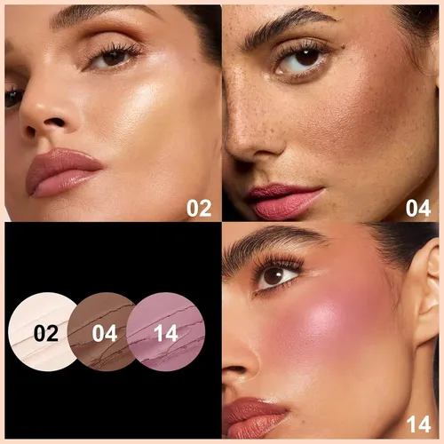 Contorno, Bronzer Y Iluminador Focallure Kit 3 Pcs Neutral