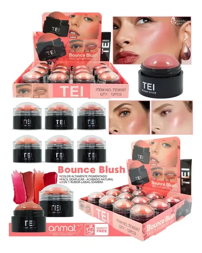 Rubor Barra Tei Bounce Blush Stick Multiproposito Ojoslabios