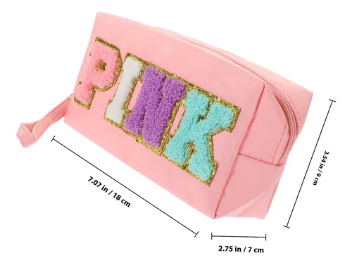 Bolsa De Maquillaje Cuadrada Octogonal Rosa