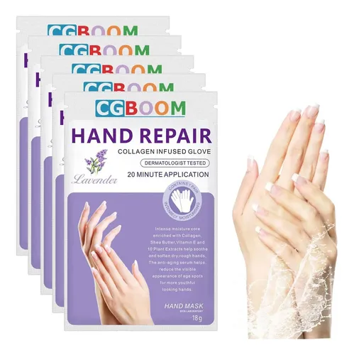 Guantes Exfoliantes Hidratantes Manos X5 Color Violeta