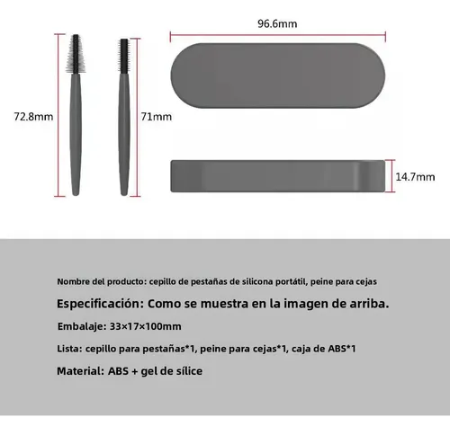 C Pincel De Pestañas Y Cejas De Silicona Set Snwp