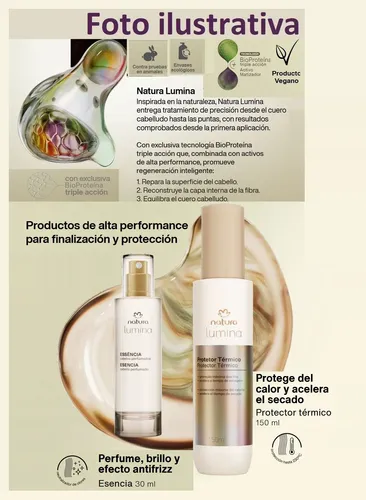 Protector Térmico Finalizador Para El Cabello Lumina Natura