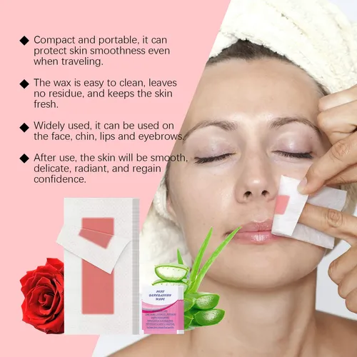Tira De Cera Para Depilación Facial Ouhoe Rose Gentle De Una