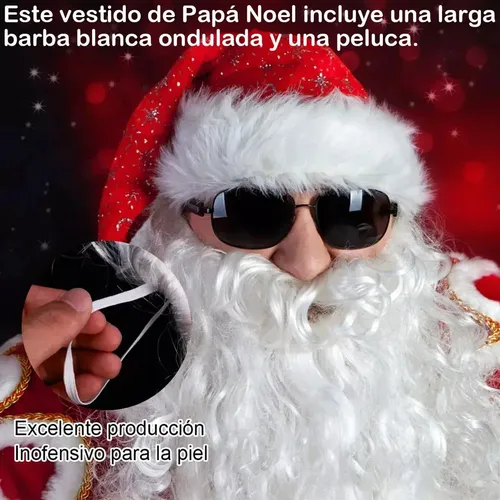 Peluca Y Barba Santa Claus Disfraz Fiesta Navidad /56